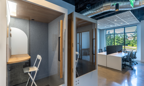 phone booth noise cancelling spaces